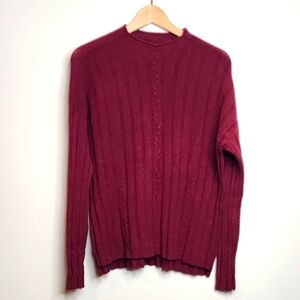 NWT! Burgundy Knit Sweater Made‎ In Italy Women's
